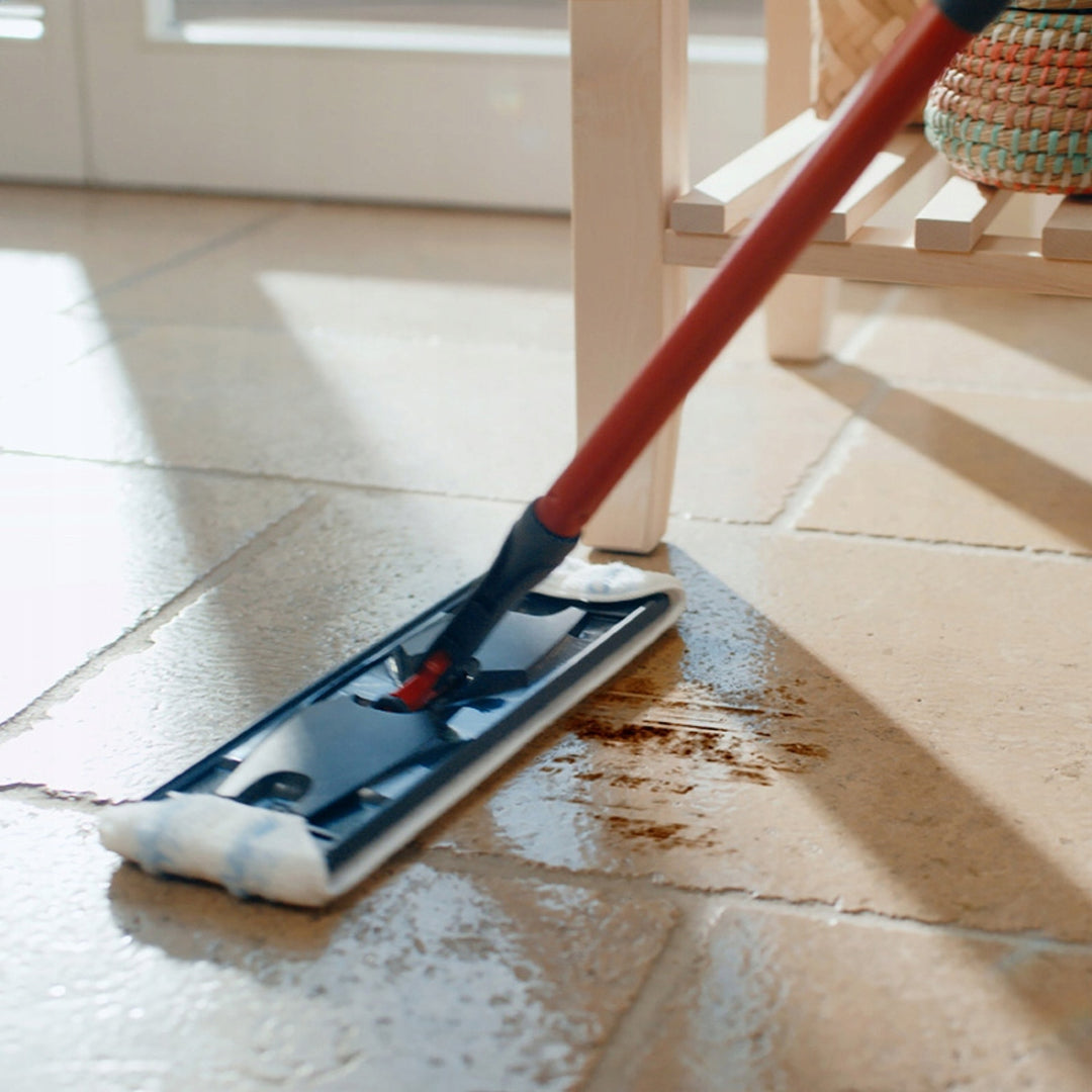 Mop płaski Vileda H2prO, 100% separacji wody czystej od brudnej, dwa zbiorniki, 2 nakładki z mikrofibry, końcówka 360°, 175774