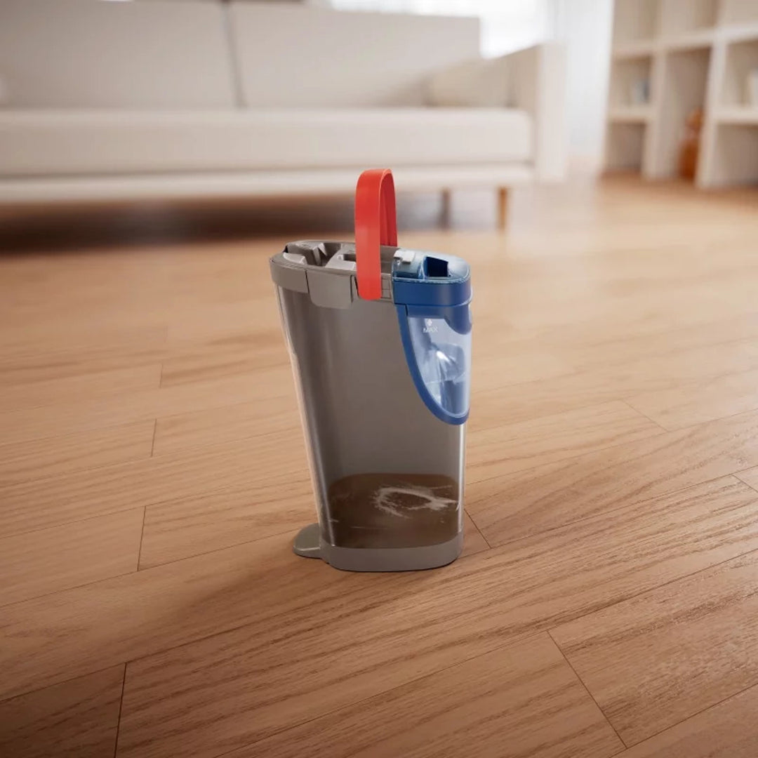 Mop płaski Vileda H2prO, 100% separacji wody czystej od brudnej, dwa zbiorniki, 3 nakładki z mikrofibry, końcówka 360°, 175774