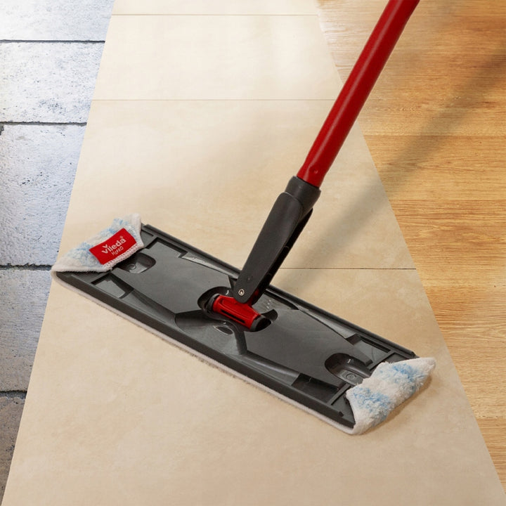 Mop płaski Vileda H2prO, 100% separacji wody czystej od brudnej, dwa zbiorniki, 3 nakładki z mikrofibry, końcówka 360°, 175774