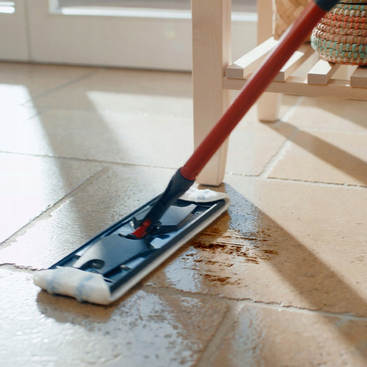 Mop płaski Vileda H2prO, 100% separacji wody czystej od brudnej, dwa zbiorniki, 3 nakładki z mikrofibry, końcówka 360°, 175774