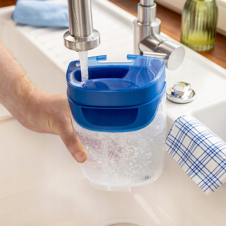 Mop płaski Vileda H2prO, 100% separacji wody czystej od brudnej, dwa zbiorniki, 3 nakładki z mikrofibry, końcówka 360°, 175774