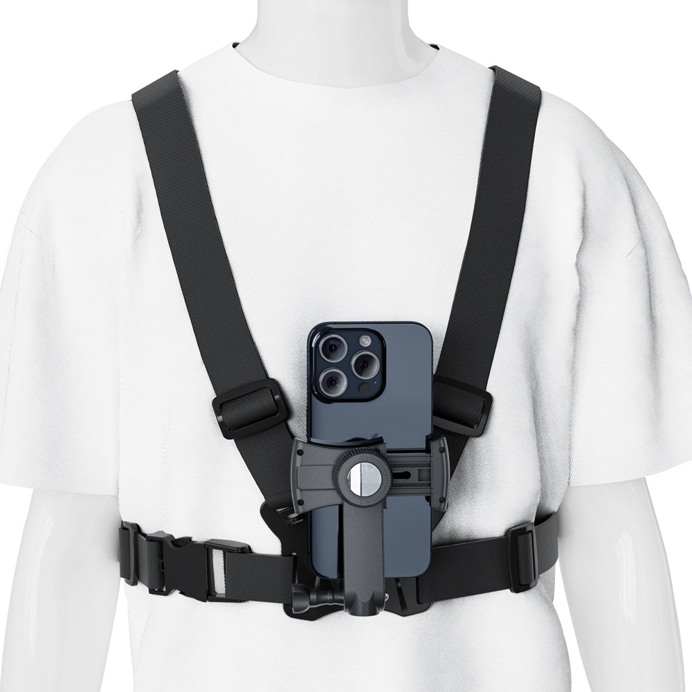 Plecak z sygnalizatorem LED, z pilotem, wodoodporność pilot IPx5, plecak IPX2 + szelki sportowe uniwersalne, do telefonu, aparatu, kamer GoPro i innych, obrotowy uchwyt, MC-294