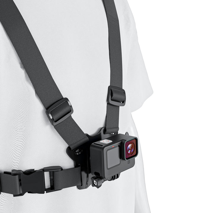 Plecak z sygnalizatorem LED, z pilotem, wodoodporność pilot IPx5, plecak IPX2 + szelki sportowe uniwersalne, do telefonu, aparatu, kamer GoPro i innych, obrotowy uchwyt, MC-294