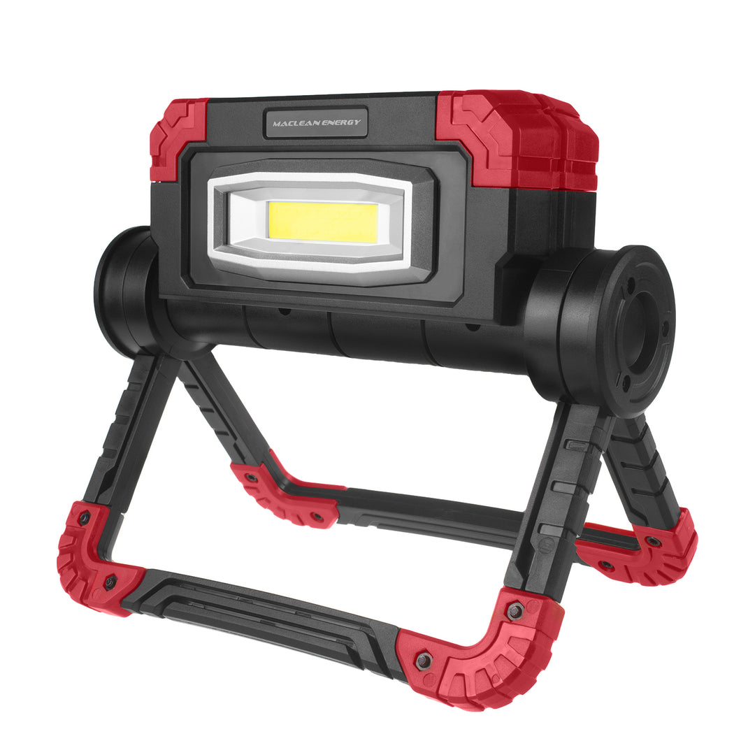 Lampa robocza LED COB Maclean, 300 lm, 3 tryby świecenia, temp. barw.6500K, MCE439 2 sztuki + 8x bateria Varta Industrial AA