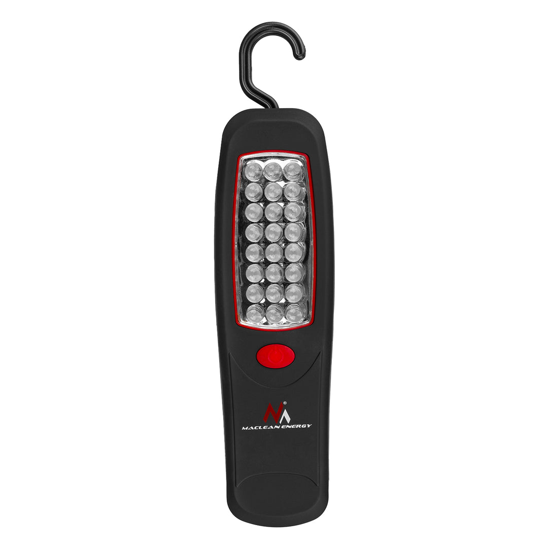 Lampa warsztatowa 24 LED Maclean, magnes, hak, MCE03 2 sztuki + 6x bateria Varta Industrial LR6/AA R-06