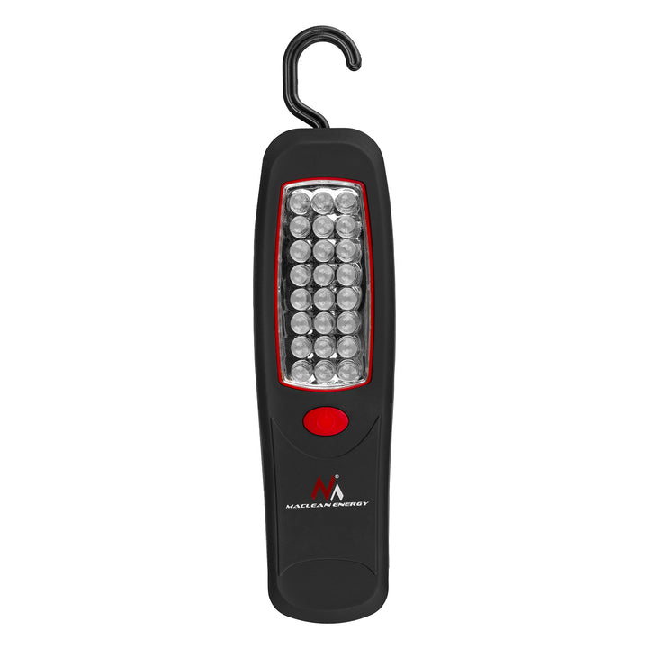 Lampa warsztatowa 24 LED Maclean, magnes, hak, MCE03 2 sztuki + 6x bateria Varta Industrial LR6/AA R-06