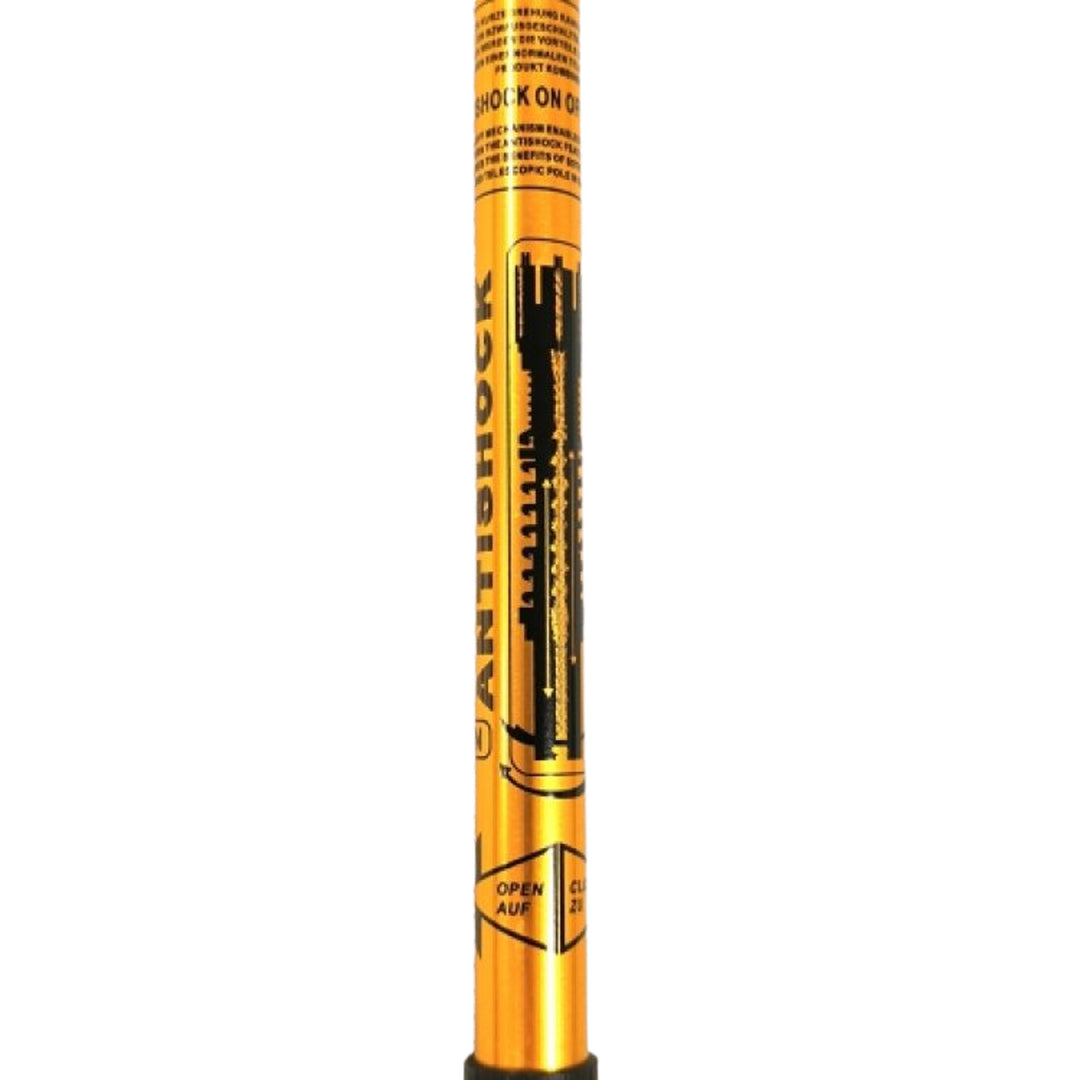 Kije aluminiowe Nordic Walking 65-135cm teleskopowe złote