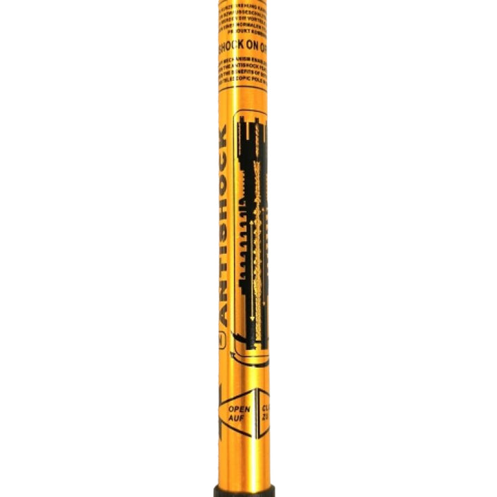 Kije aluminiowe Nordic Walking 65-135cm teleskopowe złote