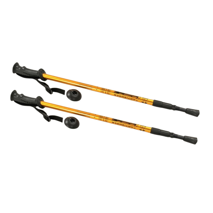 Kije aluminiowe Nordic Walking 65-135cm teleskopowe złote