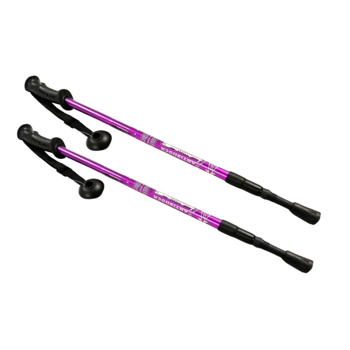 Kije aluminiowe Nordic Walking 65-135cm teleskopowe fioletowe