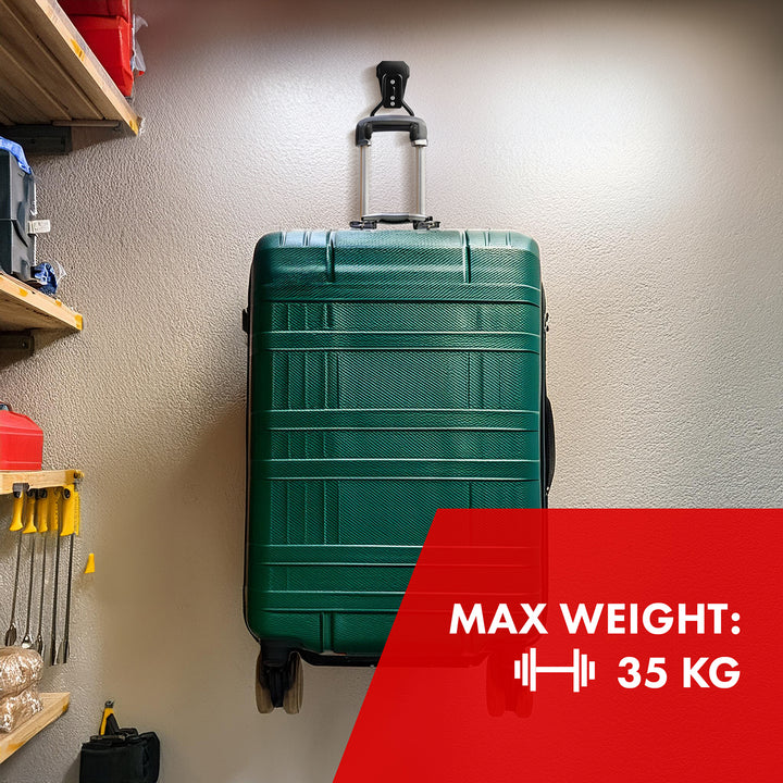 Uchwyt / wieszak ścienny Maclean, na opony, narzędzia ogrodnicze, drabinę, węże. rowery, stalowy, max. obciążenie 35kg, MC-440, 4 sztuki