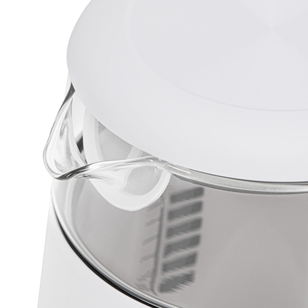 Czajnik elektryczny szklany z regulacją temperatury 1,7L, LED, 40–100°C, Adler AD 1305 WS white