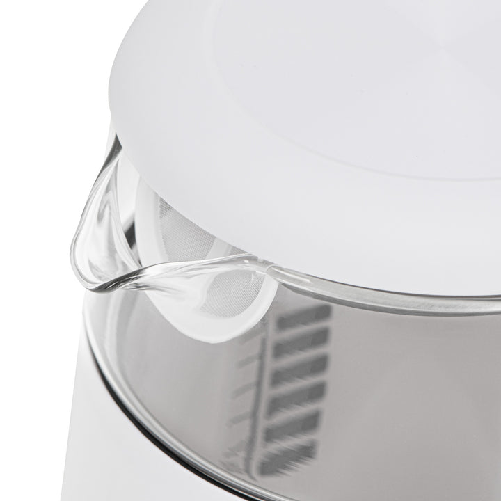 Czajnik elektryczny szklany z regulacją temperatury 1,7L, LED, 40–100°C, Adler AD 1305 WS white