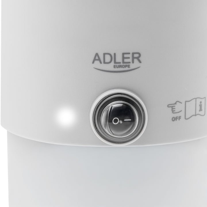 Czajnik elektryczny Adler, turystyczny, podwójne ścianki, pojemność 0,8l, moc maks. 650W, szary, AD 1388