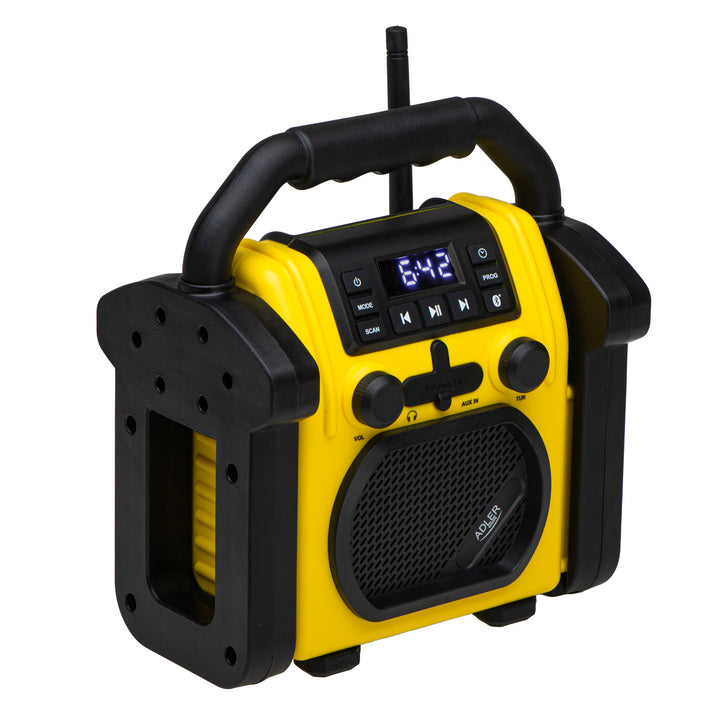 Radio budowlane Adler, Bluetooth 5.1, IPX 54, moc 10 W, AD 1911