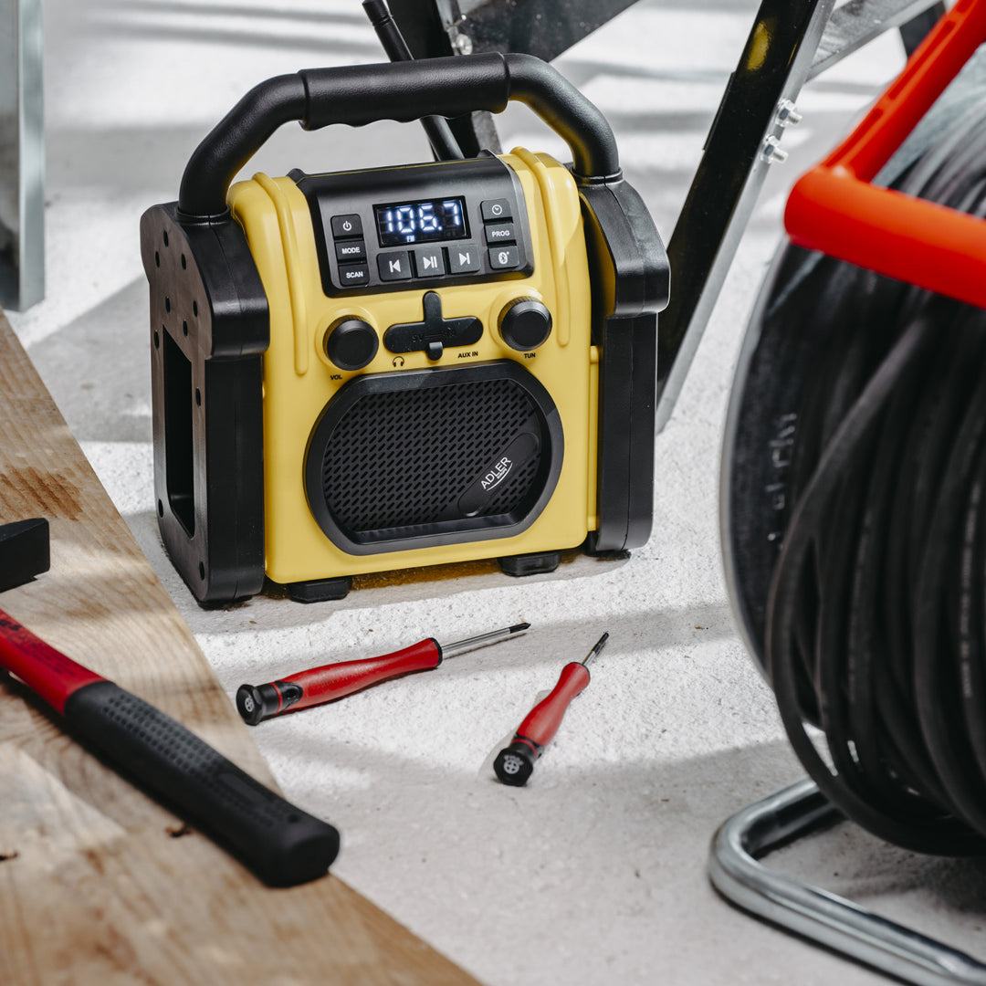 Radio budowlane Adler, Bluetooth 5.1, IPX 54, moc 10 W, AD 1911
