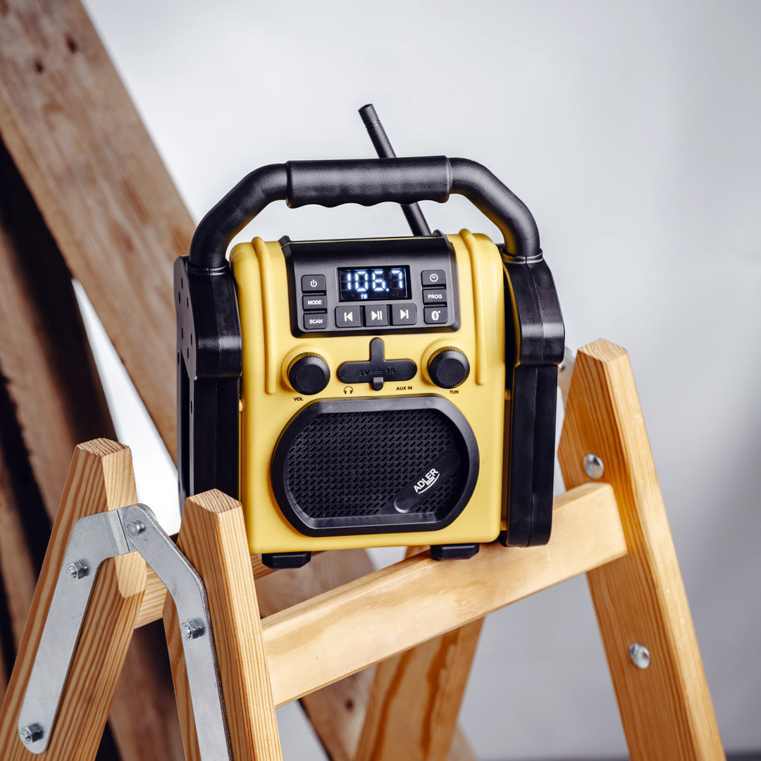 Radio budowlane Adler, Bluetooth 5.1, IPX 54, moc 10 W, AD 1911