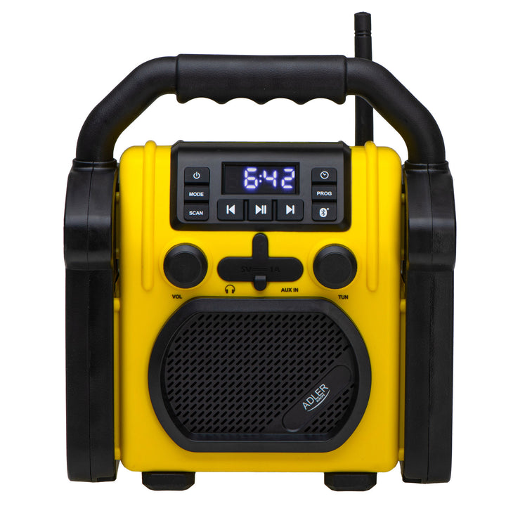 Radio budowlane Adler, Bluetooth 5.1, IPX 54, moc 10 W, AD 1911