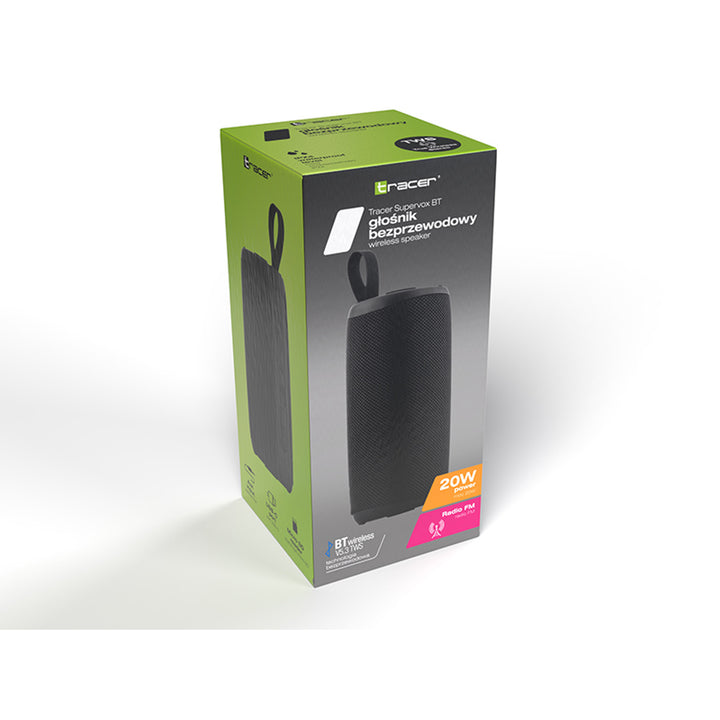 Głośnik przenośny Tracer, Bluetooth 5.3, moc RMS 20W, IPX4, czarny, TRAGLO47686