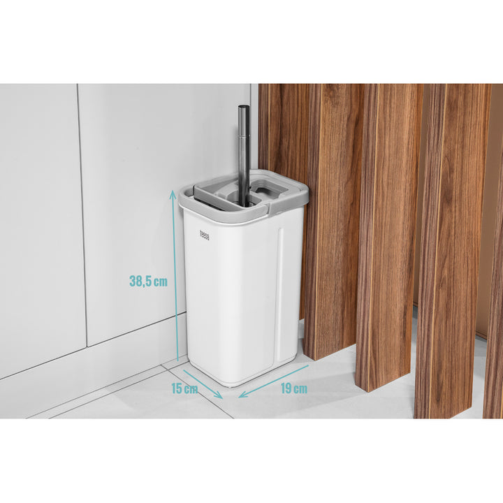 Mop płaski czyszczący Teesa, wiadro dwukomorowe, pojemność 5,7 l, New Clean R13, Teesa