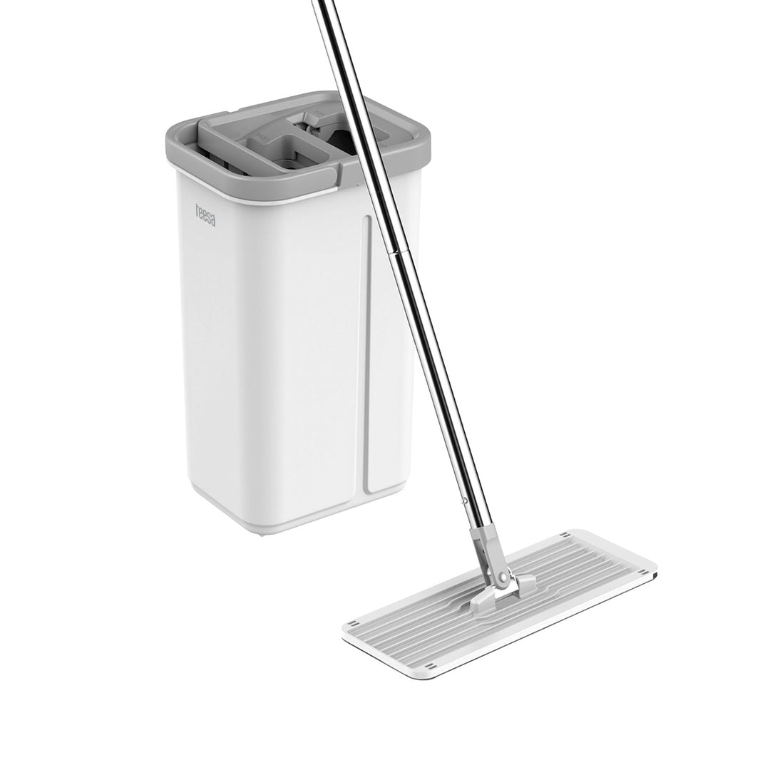 Mop płaski czyszczący Teesa, wiadro dwukomorowe, pojemność 5,7 l, New Clean R13, Teesa