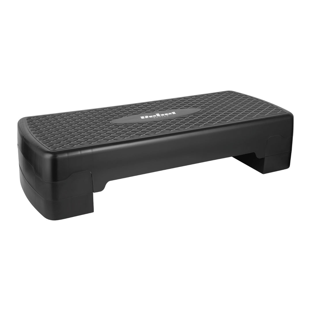 Step do aerobiku i ćwiczeń fitness Rebel Active, 3 stopnie, 68cm, czarny, RBA-3227-BK