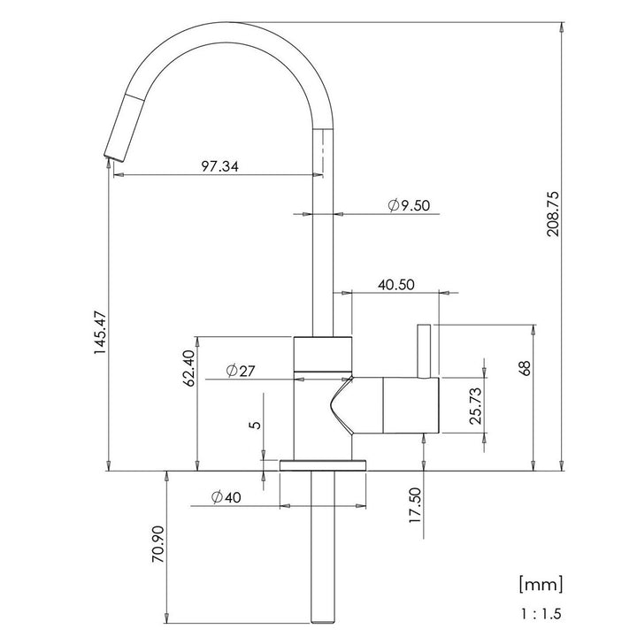 System filtrujący Dafi Flow Comfort Perfect, kran do wody filtrowanej w zestawie, wydajność filtra do 4,3L/min, kolor chrom, F.FR.FIL.POD.Z.REG.BAT.1.DR