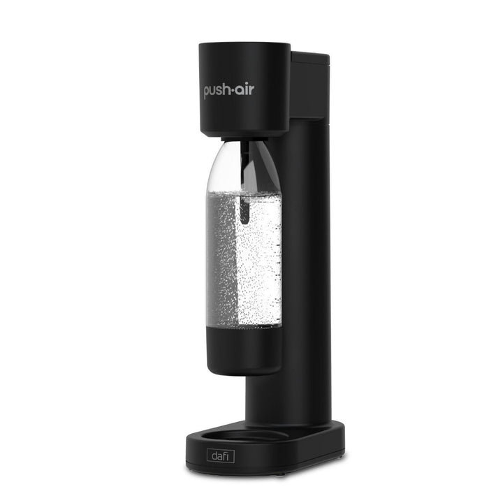 Saturator Dafi Push Air, kolor czarny, w zestawie 2x butelka 0,7L i nabój CO2