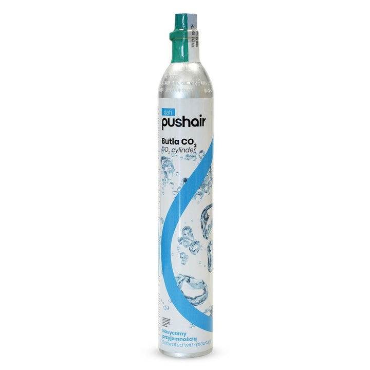 Saturator Dafi Push Air, kolor czarny, w zestawie 2x butelka 0,7L i nabój CO2