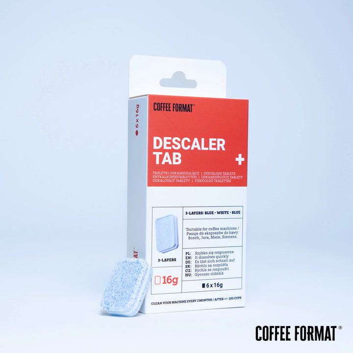 Tabletki do odkamieniania ekspresów do kawy, Coffee Format Descaler Tab+ 6x16g