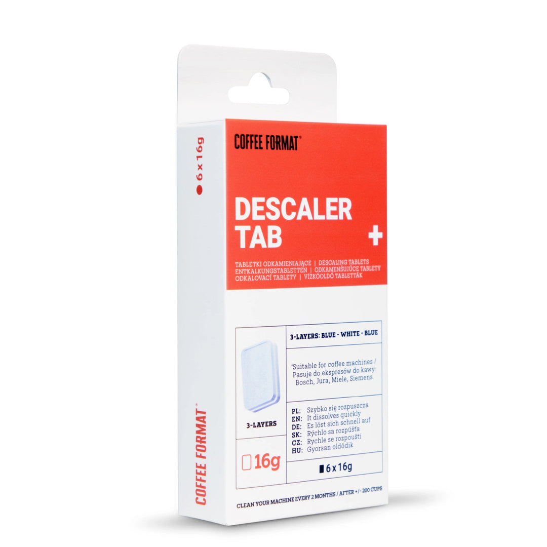 Tabletki do odkamieniania ekspresów do kawy, Coffee Format Descaler Tab+ 6x16g