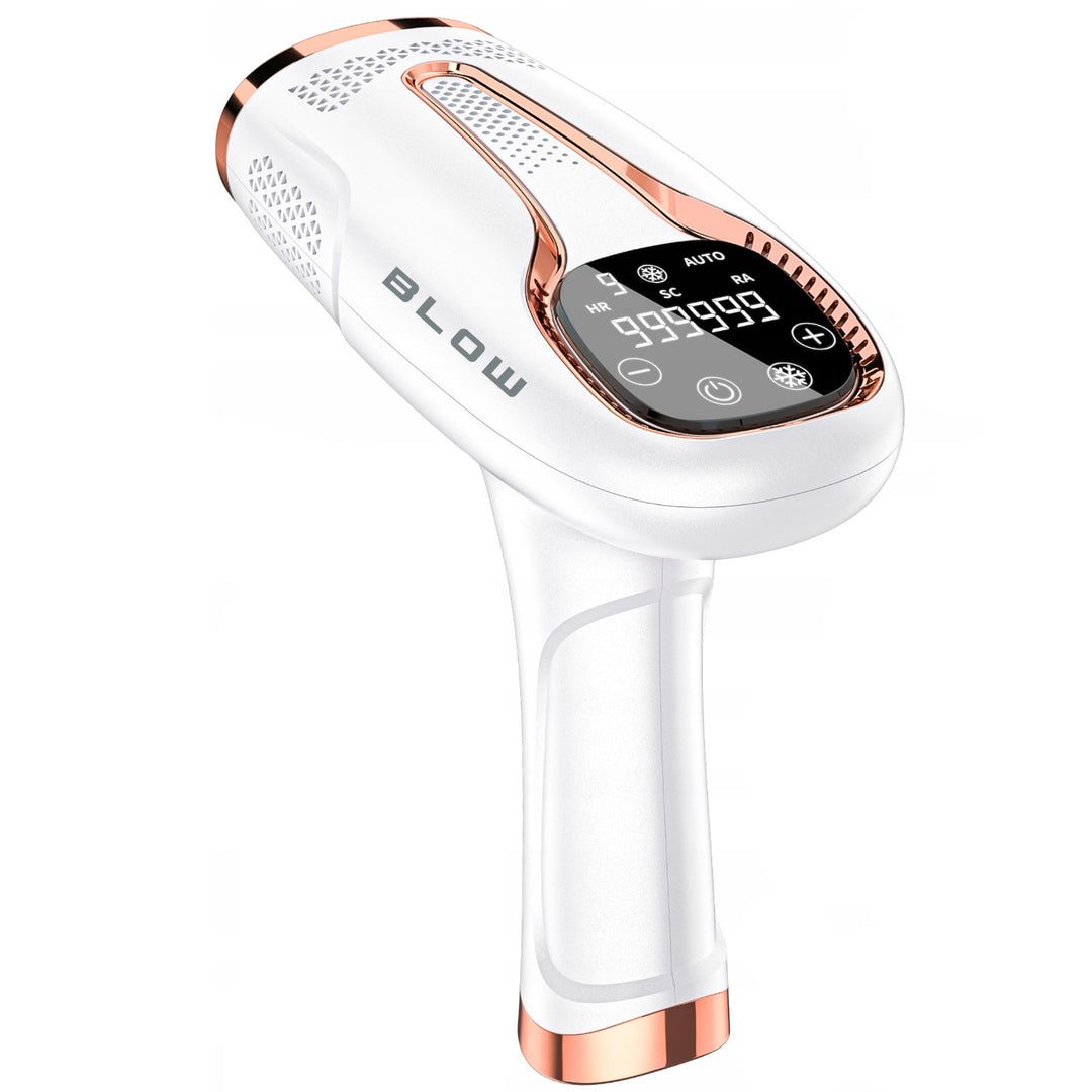 Depilator świetlny IPL Blow, funkcja Ice Cool, 9 poziomów mocy, wbudowany filtr UV, tryb automatycznego błysku, długotrwała skuteczność, 44-480#