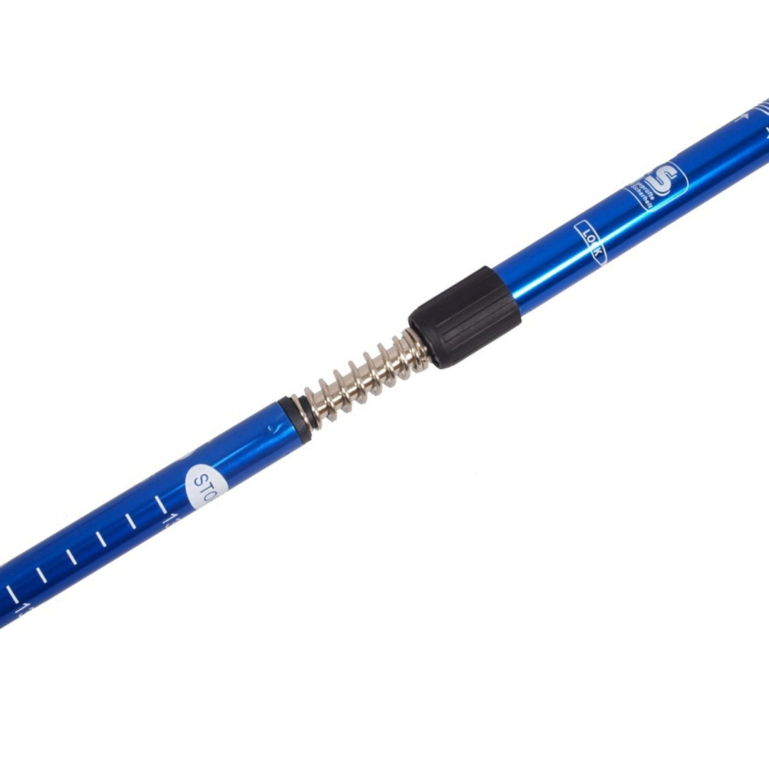 Kije aluminiowe Nordic Walking 65-135cm teleskopowe niebieskie, 2 pary