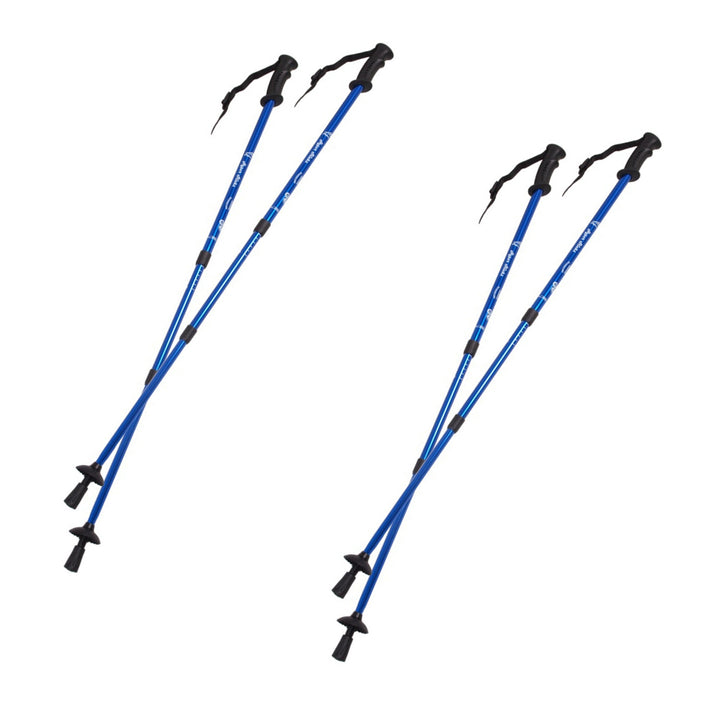 Kije aluminiowe Nordic Walking 65-135cm teleskopowe niebieskie, 2 pary