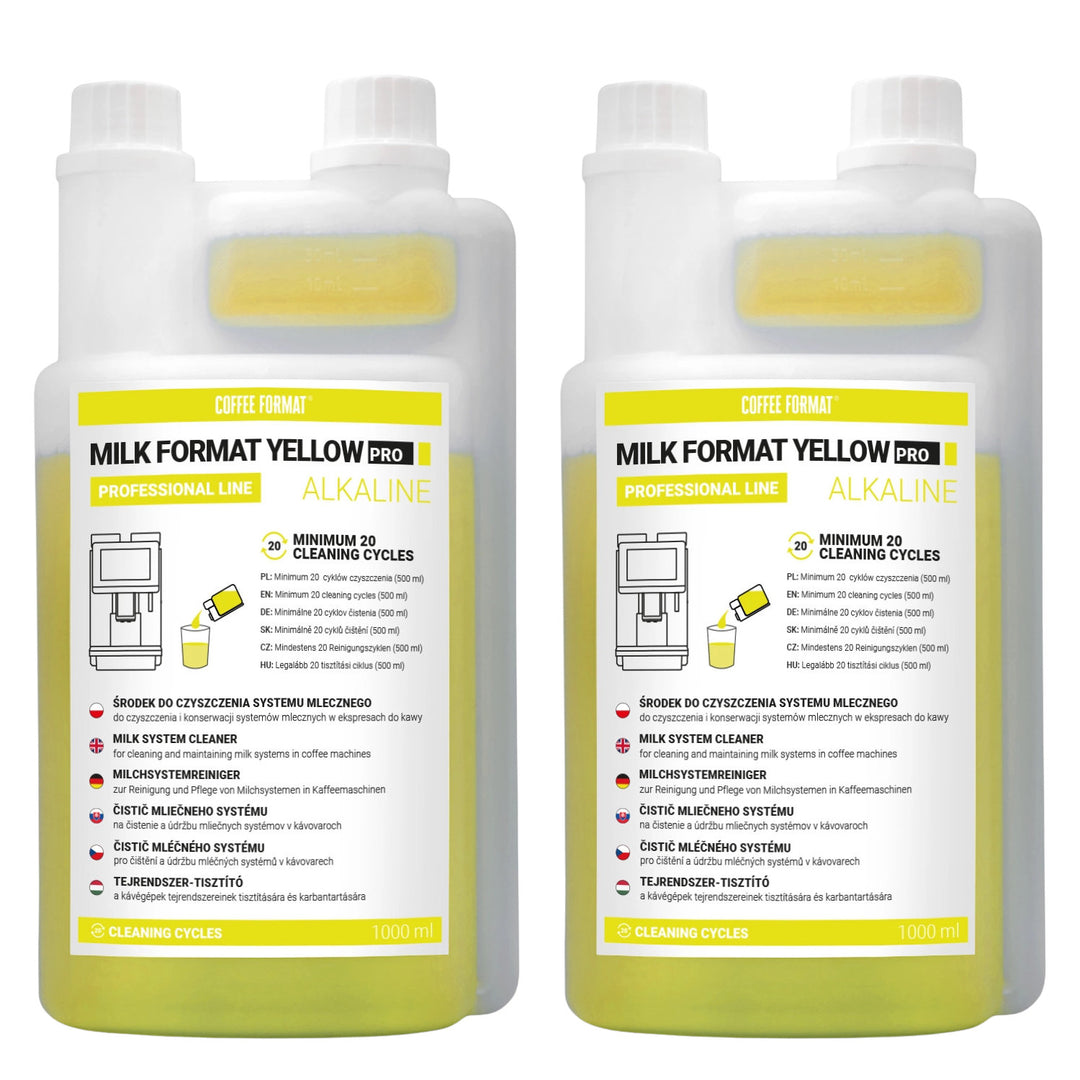 Środek do czyszczenia systemu mlecznego 2x1l, Coffee Format MILK FORMAT YELLOW PRO