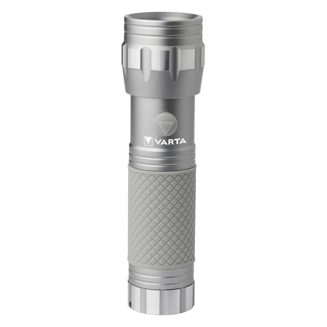 Latarka ręczna UV LED 15638 aluminiowa, długość fali UV 395-400 nm, technologia Multi LED + baterie w zestawie Varta