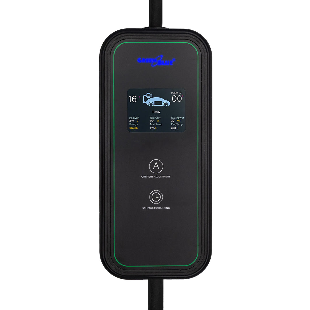 Ładowarka do EV / PHEV GreenBlue, przenośna, typ 2, dł. przew. 6,8m, IP65, 11kW, 220-380V AC 50/60Hz, 16A, 3 fazy, GB1100