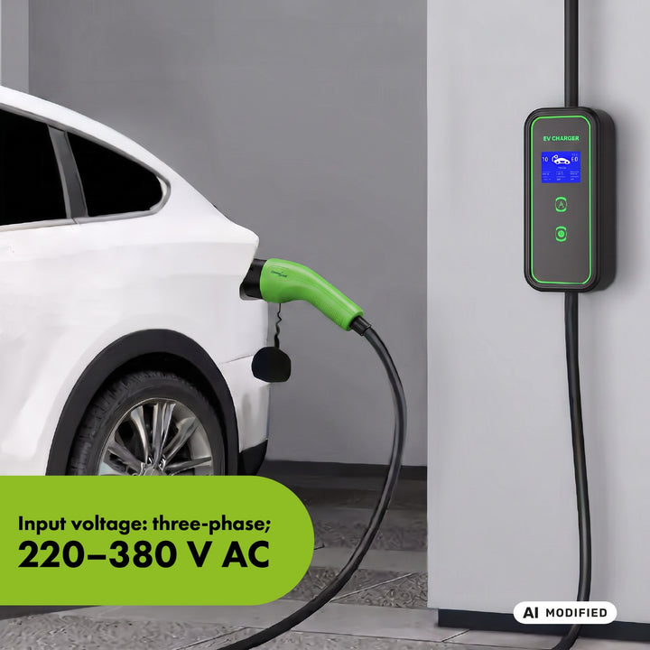 Ładowarka do EV / PHEV GreenBlue, przenośna, typ 2, dł. przew. 6,8m, IP65, 11kW, 220-380V AC 50/60Hz, 16A, 3 fazy, GB1100