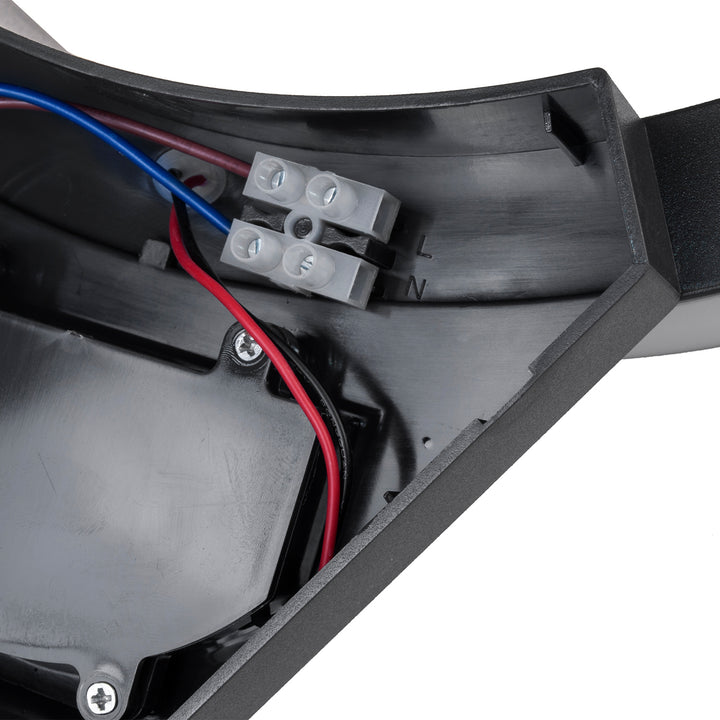 Lampa LED z czujnikiem ruchu Maclean, czujnik ruchu na podczerwień, kolor czarny, 10W, IP54, 800lm, MCE290 B, 2 sztuki
