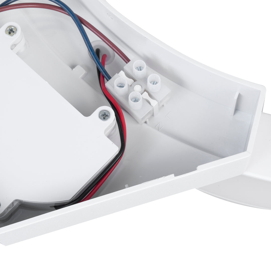 Lampa LED z czujnikiem ruchu Maclean, czujnik PIR, kolor biały, 10W, IP54, 800lm, MCE290 W, 4 sztuki