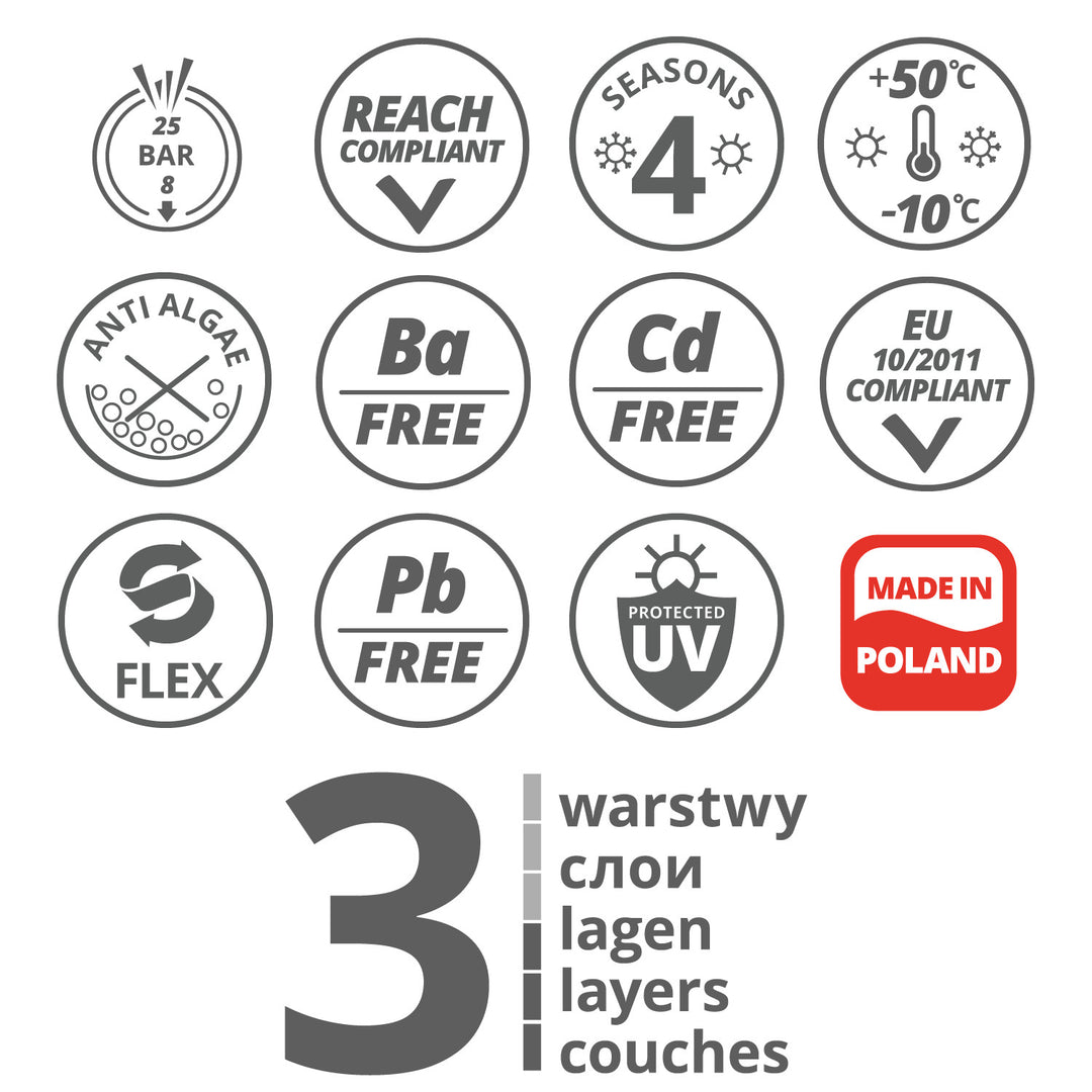 Wąż ogrodowy Vartco, 3-warstwowy, elastyczny, średnica 1", długość 30m, Light Plus