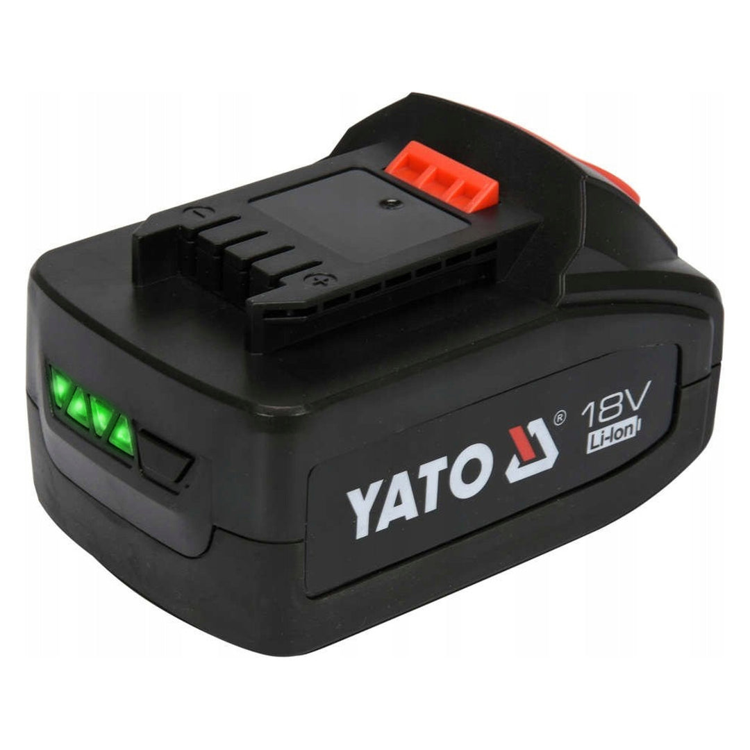 Smarownica akumulatorowa Yato, w zestawie ładowarka i bateria 3 Ah, ciśnienie 620 bar, zintegrowane oświetlenie robocze LED, wysoka moc i wydajność 284 g/min, YT-07020