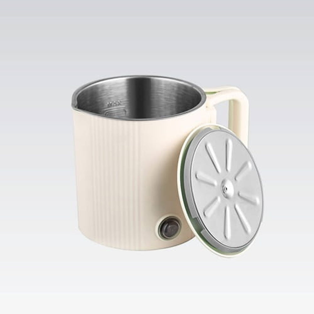 Czajnik elektryczny / garnek podróżny Maestro, 2w1, pojemność 0,8L, moc 600W, składana rączka, przełącznik zmiany napięcia 110V/230V, kolor beżowy, MR-009-BEIGE