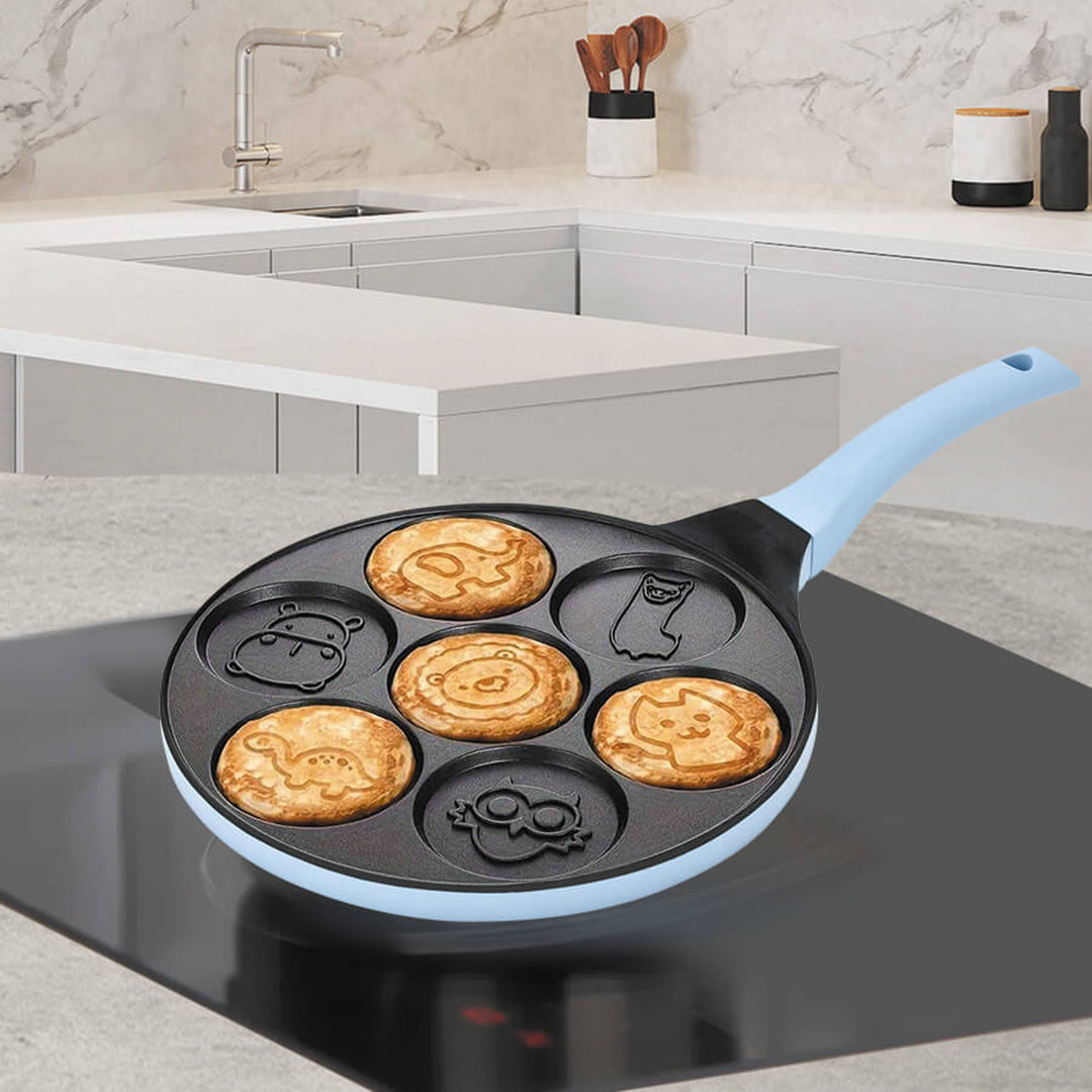 Patelnia naleśnikowa pancake Maestro, wzór zwierzątka, średnica 26cm, powłoka non-stick, silikonowa rączka, kompatybilna z każdym rodzajem kuchenki, MR-1222-C