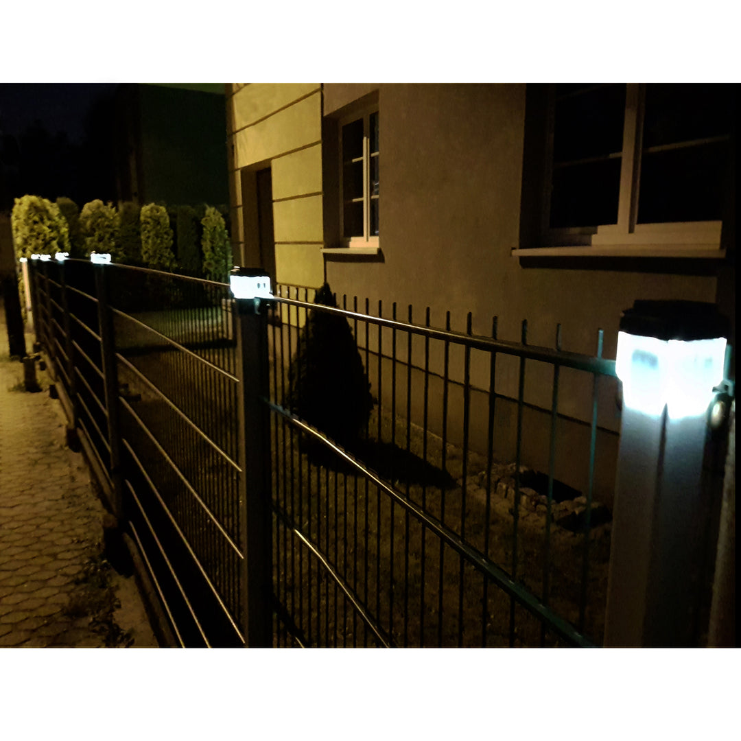 Lampa solarna LED na słupek GreenBlue, 60x40mm, daszek kopertowy, GB125, 2 sztuki
