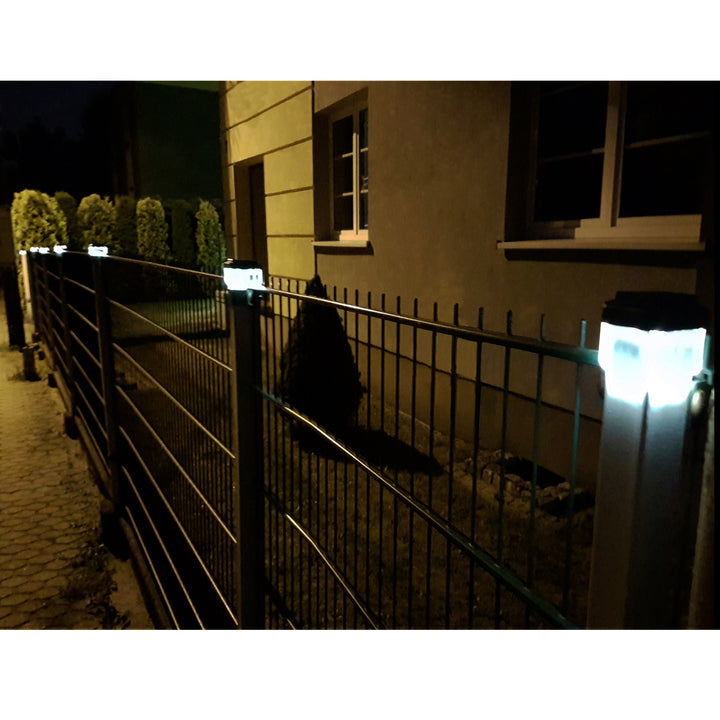 Lampa solarna LED na słupek GreenBlue, 60x40mm, daszek kopertowy, GB125, 2 sztuki