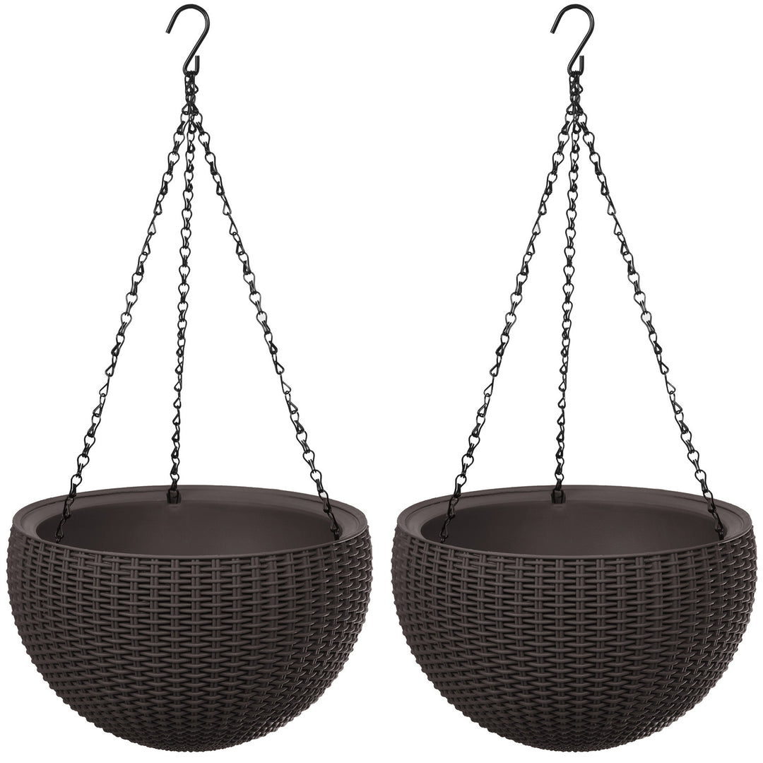 Doniczka wisząca Keter Sphere Planter, kolor brązowy, 2 sztuki