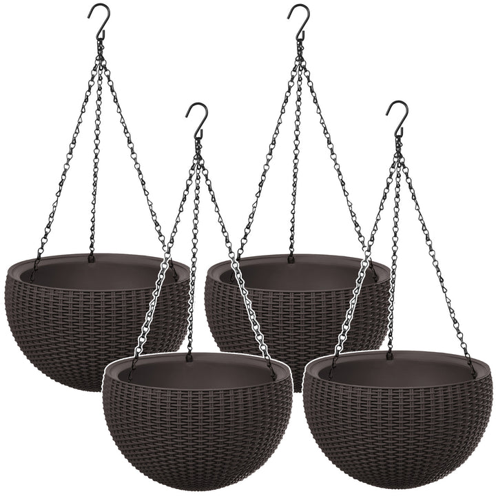 Doniczka wisząca Keter Sphere Planter, kolor brązowy, 4 sztuki