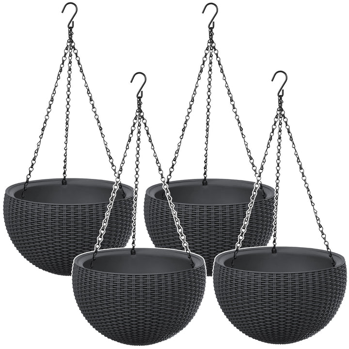 Doniczka wisząca Keter Sphere Planter, kolor antracyt, 4 sztuki