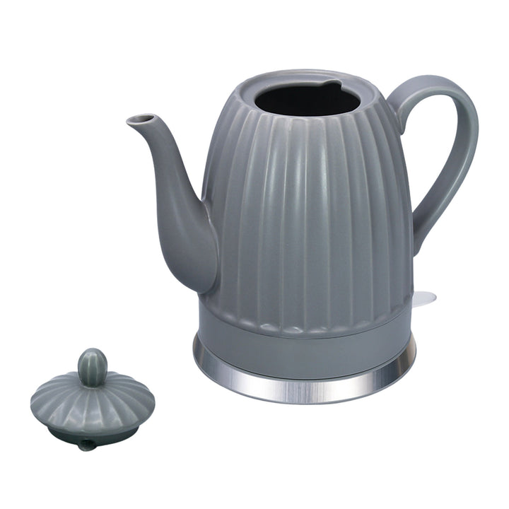Ceramiczny czajnik elektryczny Maestro, kolor szary, moc 1500W, pojemność 1,5L, obrotowa podstawka, wskaźnik poziomu wody, przewód zasilający 65cm, MR-077